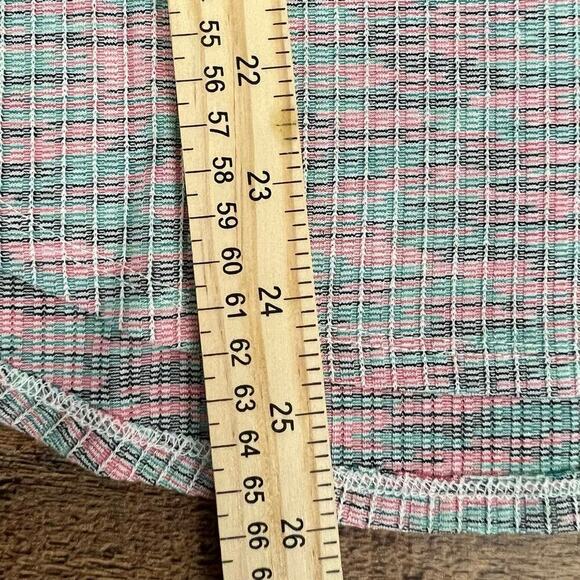 Lou & Grey Marled Ribbed Shirttail Top Women’s Size M Pink & Green LS Tee NWT - Picture 8 of 10